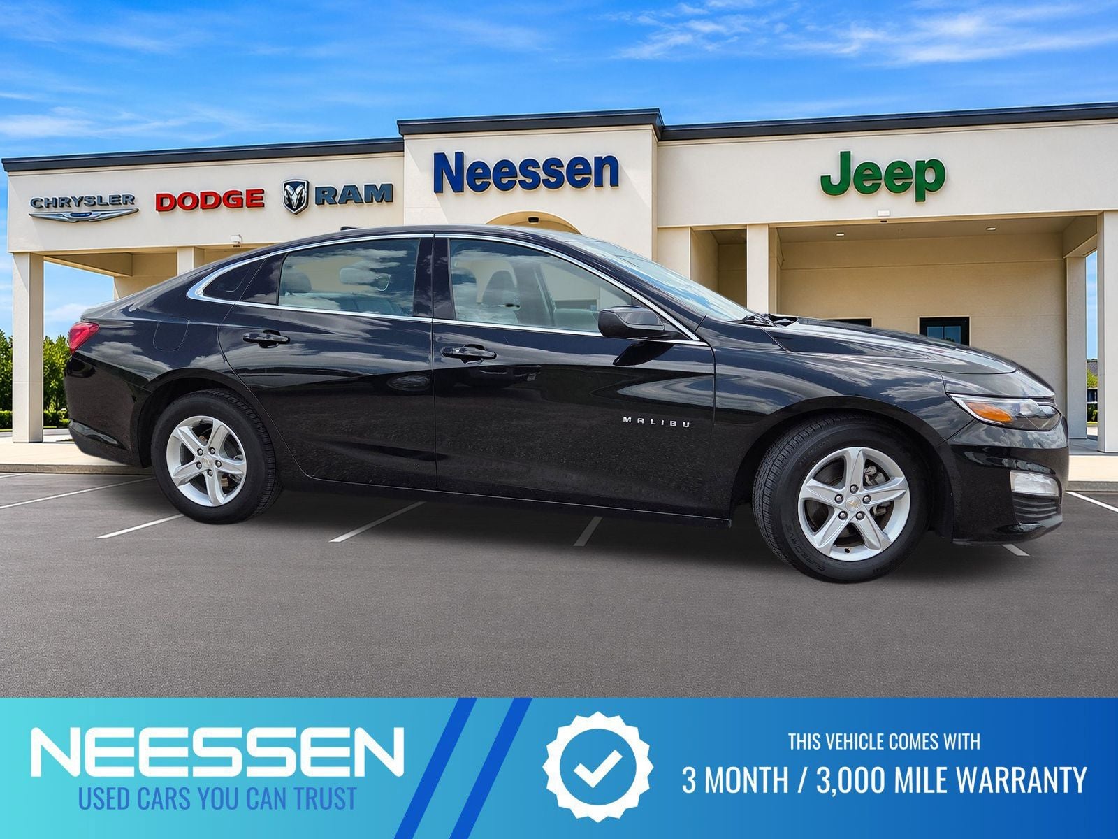 2024 Chevrolet Malibu LT 1LT in Black Metallic — front three-quarter view