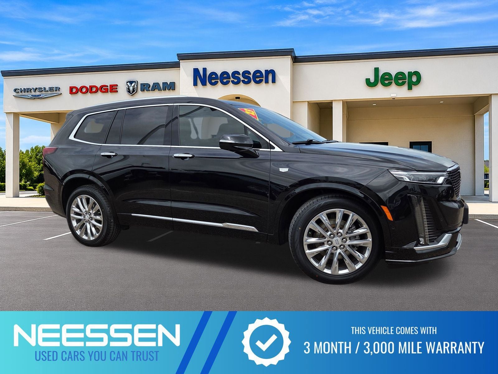 2023 Cadillac XT6 Premium Luxury in Black Metallic — front three-quarter view