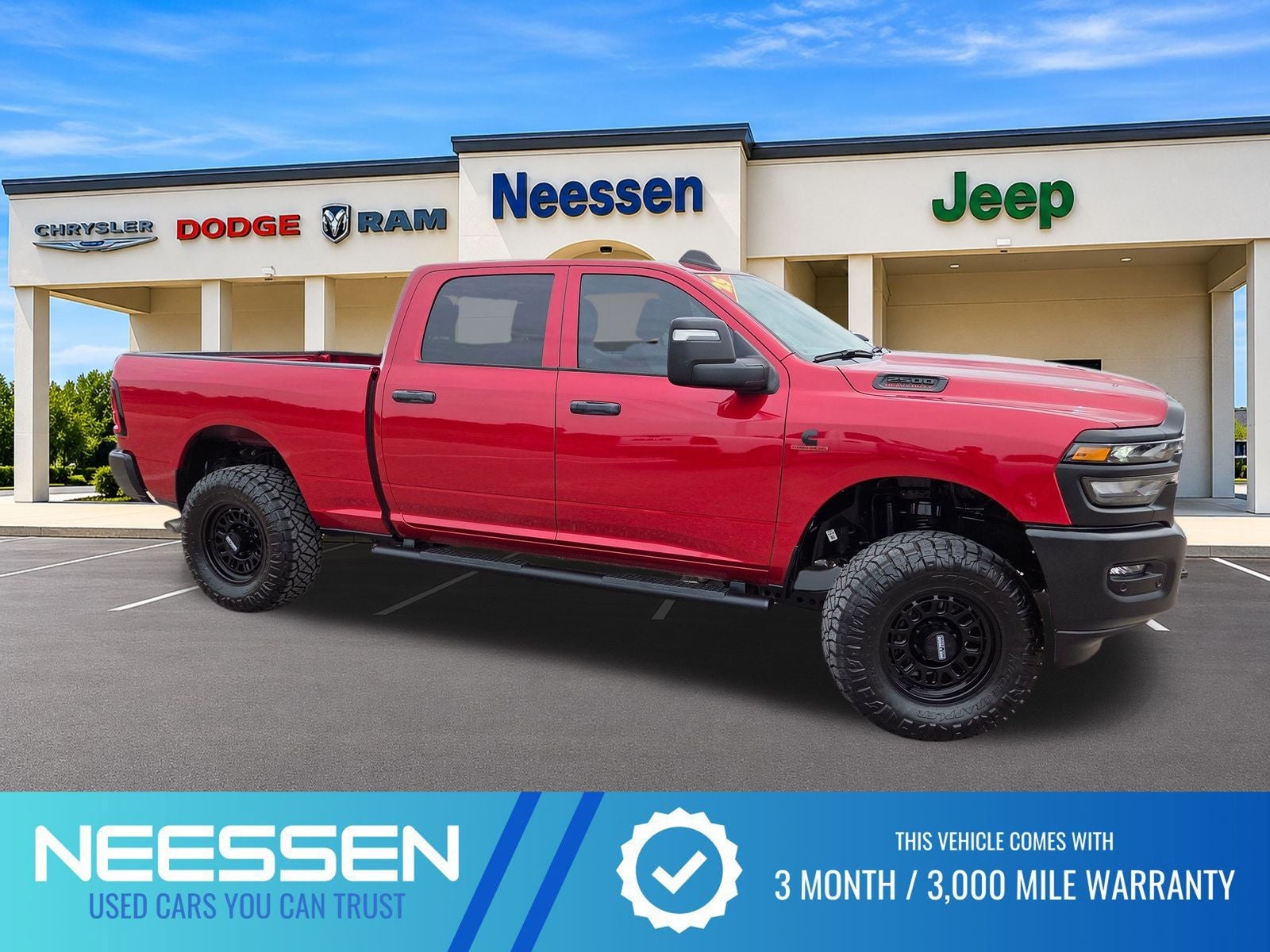 2025 RAM 2500 Tradesman in Molten Red — front three-quarter view