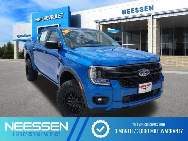 2025 Ford Ranger XL in Blue — front three-quarter view