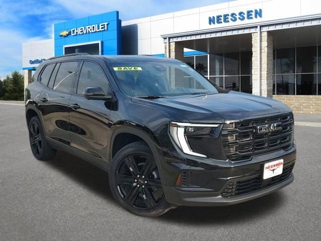 2026 GMC Acadia Elevation in Ebony Twilight Metallic — front three-quarter view