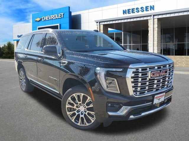 2026 GMC Yukon Denali in Onyx Black — front three-quarter view