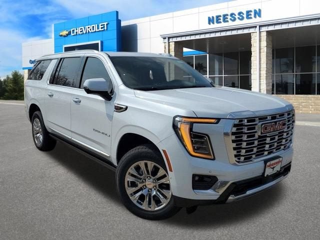 2026 GMC Yukon XL Denali in Glacier White Tricoat — front three-quarter view