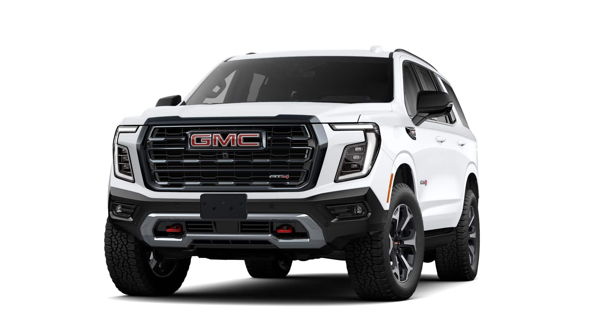 2026 GMC Yukon AT4 in Summit White — front three-quarter view
