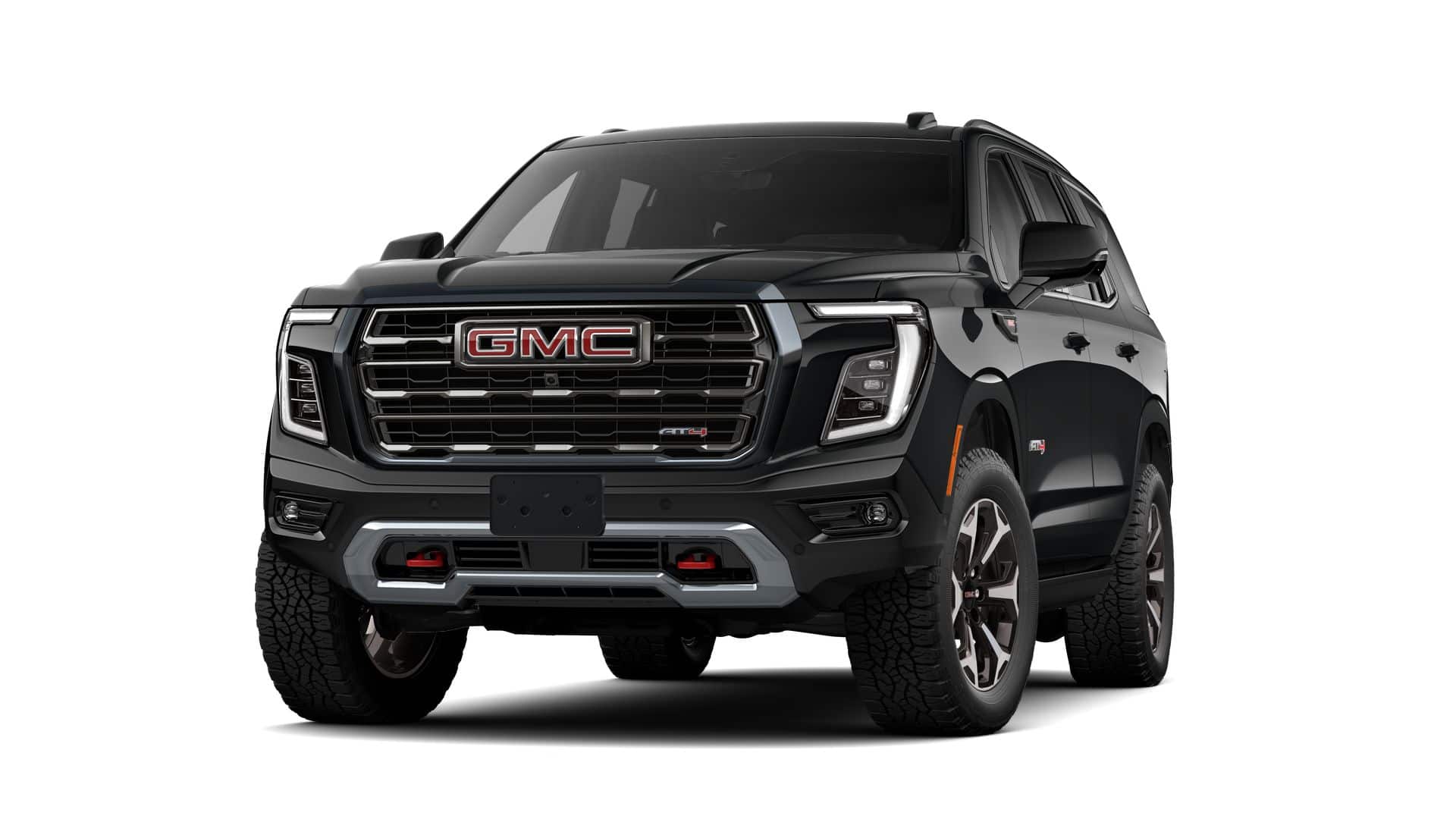 2026 GMC Yukon AT4 Ultimate in Onyx Black — front three-quarter view