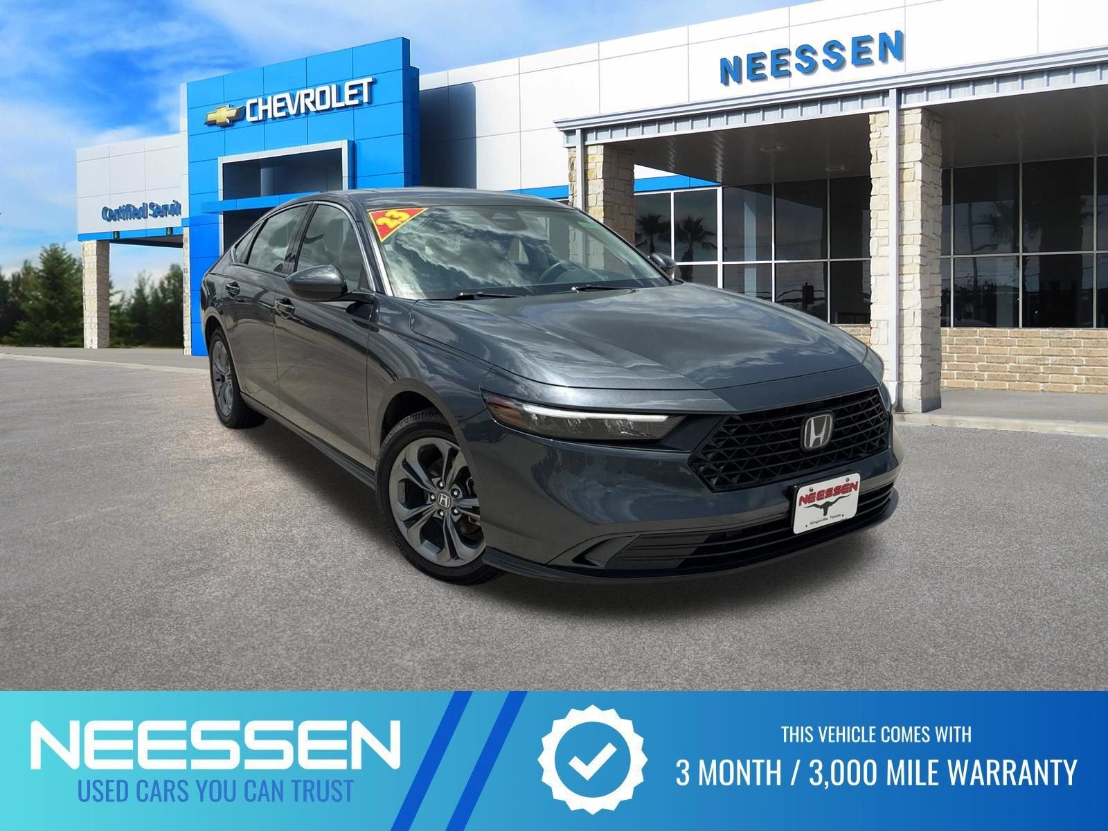 2023 Honda Accord Sedan EX in Gray — front three-quarter view