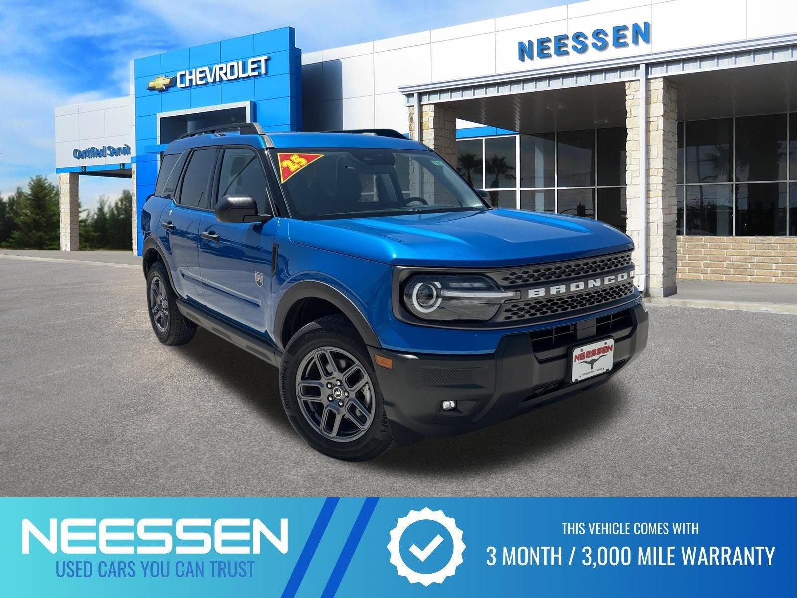 2025 Ford Bronco Sport Big Bend in Velocity Blue M — front three-quarter view