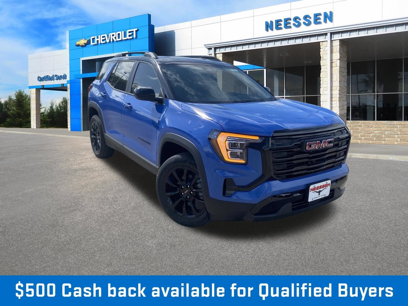 2027 GMC Terrain FWD Elevation in Rapids Metallic — front three-quarter view