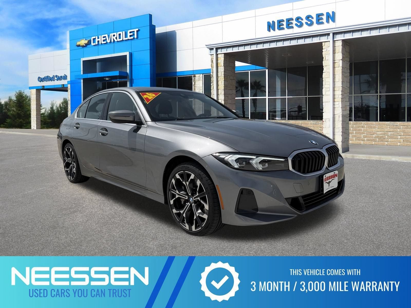 2026 BMW 3 Series 330i NA in Gray — front three-quarter view