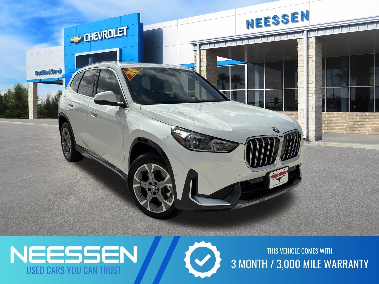 2026 BMW X1 xDrive28i in White — front three-quarter view